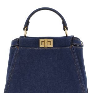 Blue Cotton Handbag