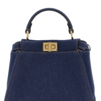 Blue Cotton Handbag