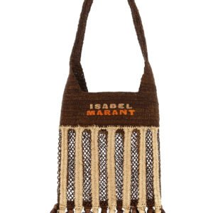 Brown Raffia Shoulder Bag