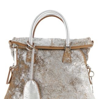 Silver Lambskin Handbag