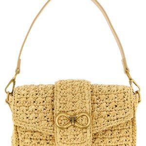Beige Polypropylene Crossbody Bag