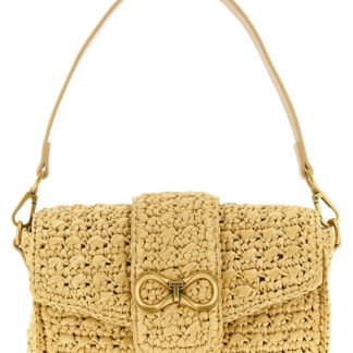 Beige Polypropylene Crossbody Bag
