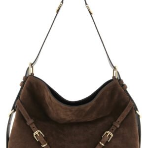 Brown Calfskin Shoulder Bag
