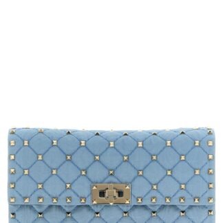 Blue Viscose Crossbody Bag