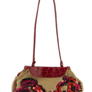 Multicolor Cotton Clutch Bag