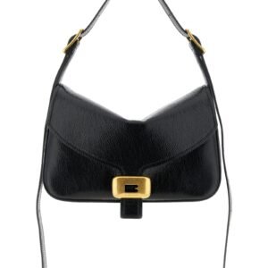 Black Lamb Leather Shoulder Bag