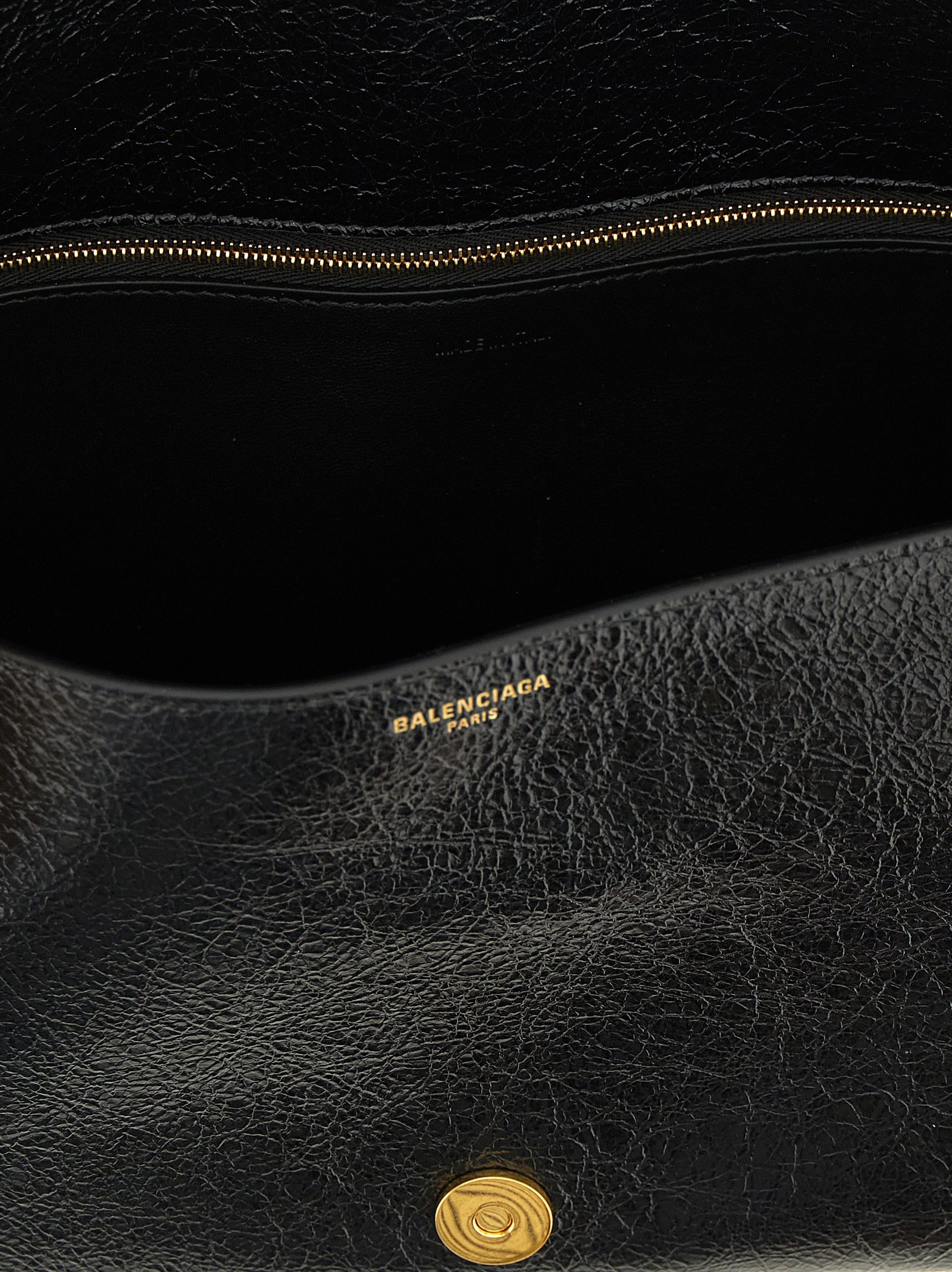 Black Lamb Leather Shoulder Bag - Image 4
