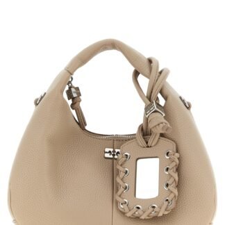 Beige Polyester Handbag