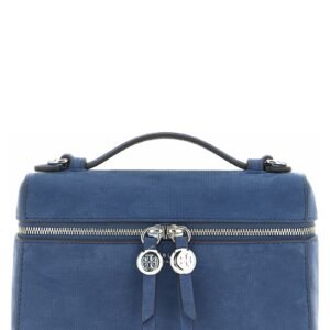 Blue Lamb Leather Handbag