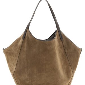 Brown Alpaca Leather Tote Bag