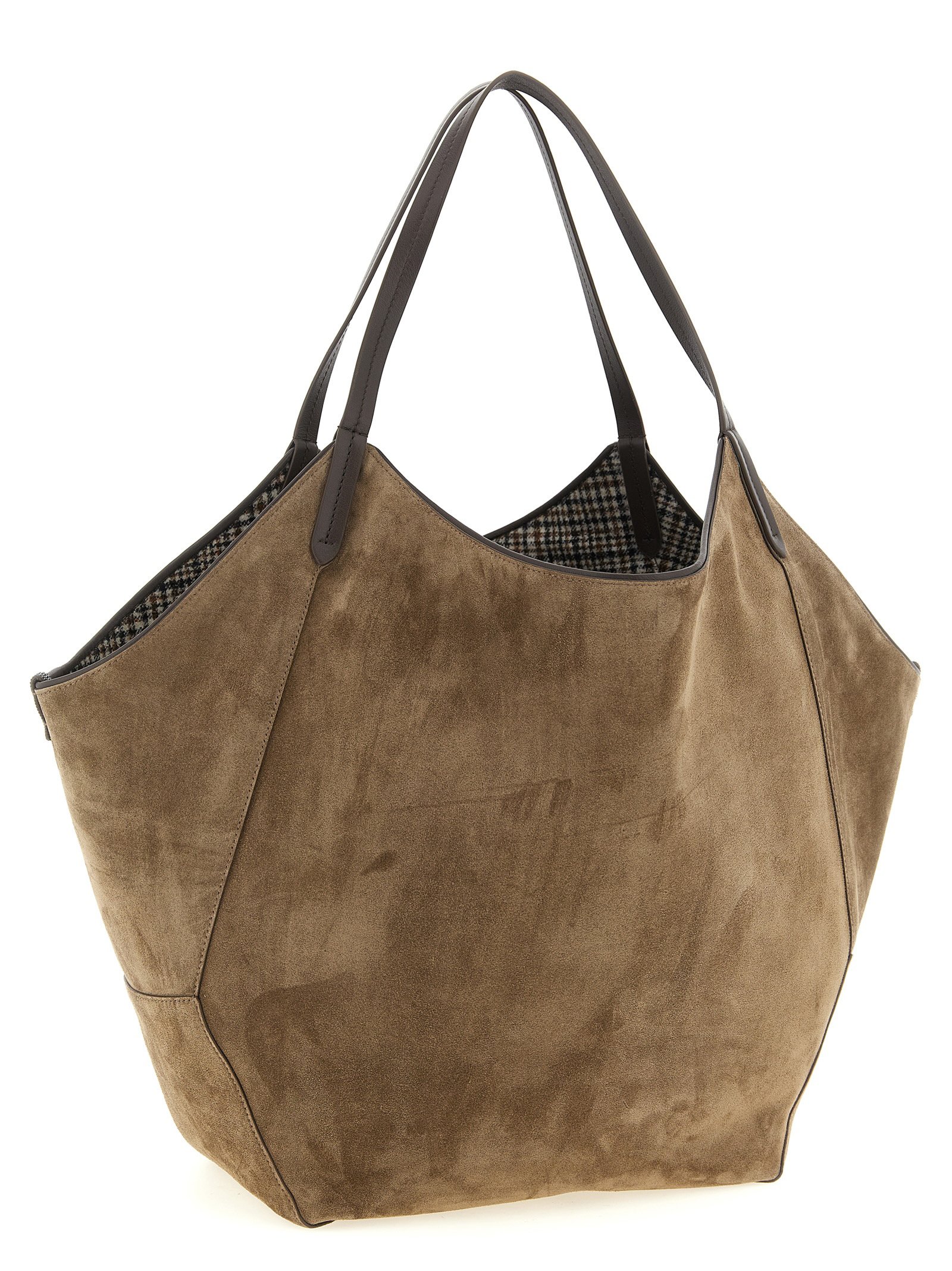 Brown Alpaca Leather Tote Bag - Image 2