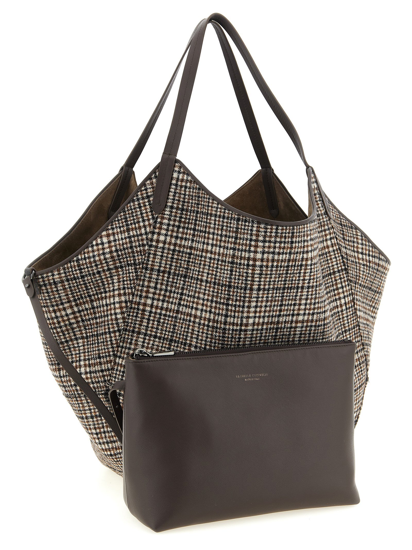 Brown Alpaca Leather Tote Bag - Image 3