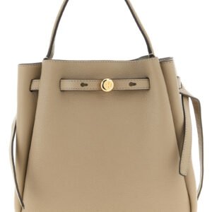Beige Cowhide Handbag