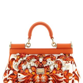 Orange Cotton Handbag