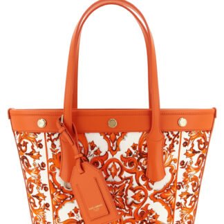 Orange Cotton Tote Bag