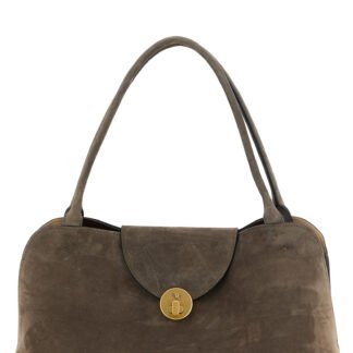 Brown Calfskin Shoulder Bag