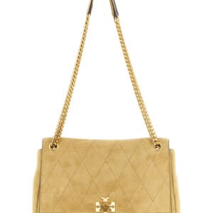 Beige Calfskin Shoulder Bag