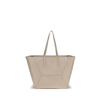 Beige Calf Leather Bos Taurus Shoulder Bag