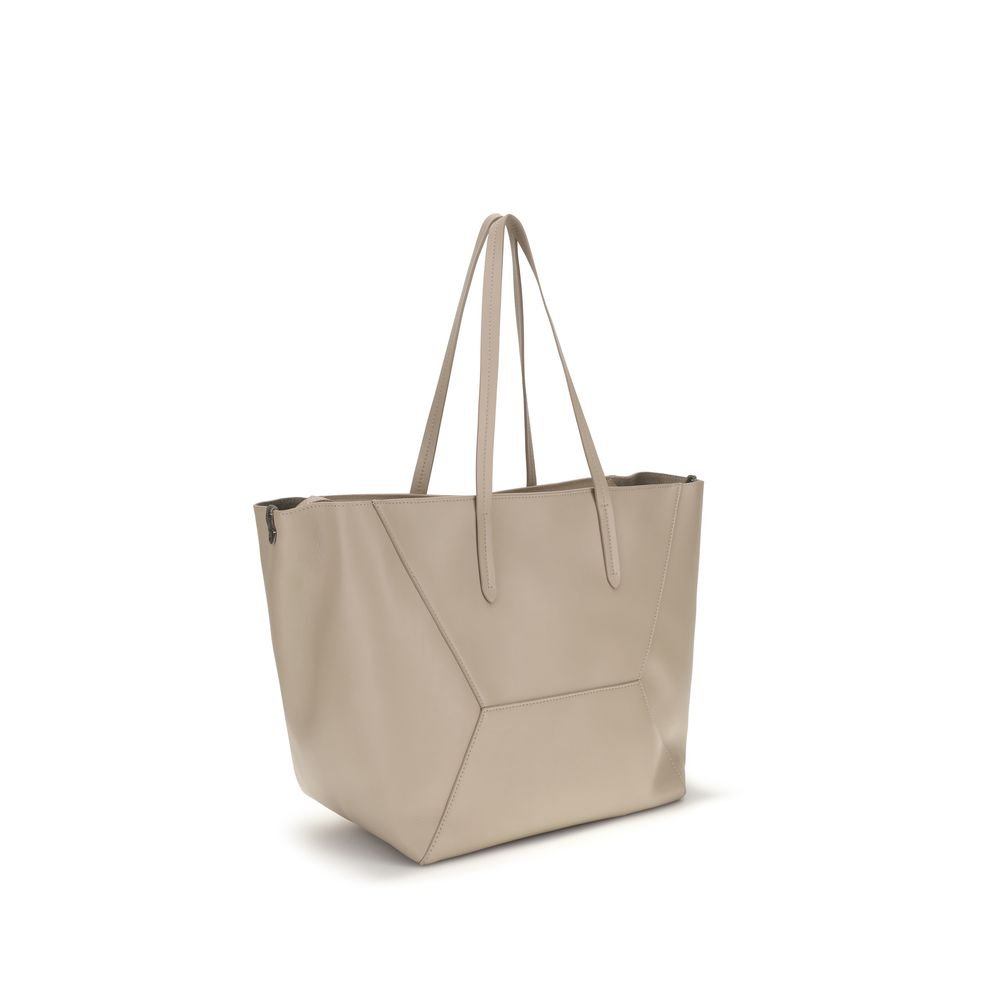 Beige Calf Leather Bos Taurus Shoulder Bag - Image 3