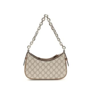 Beige Fabric Shoulder Bag
