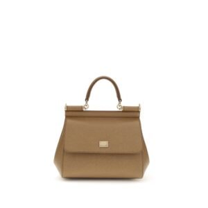 Beige Calf Leather Bos Taurus Handbag