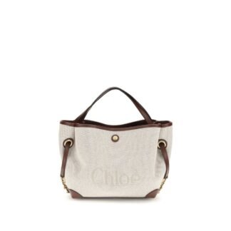 Beige Fabric Handbag