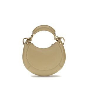 Beige Calf Leather Bos Taurus Shoulder Bag