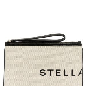 Beige Cotton Clutch Bag