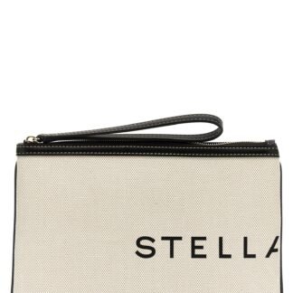 Beige Cotton Clutch Bag