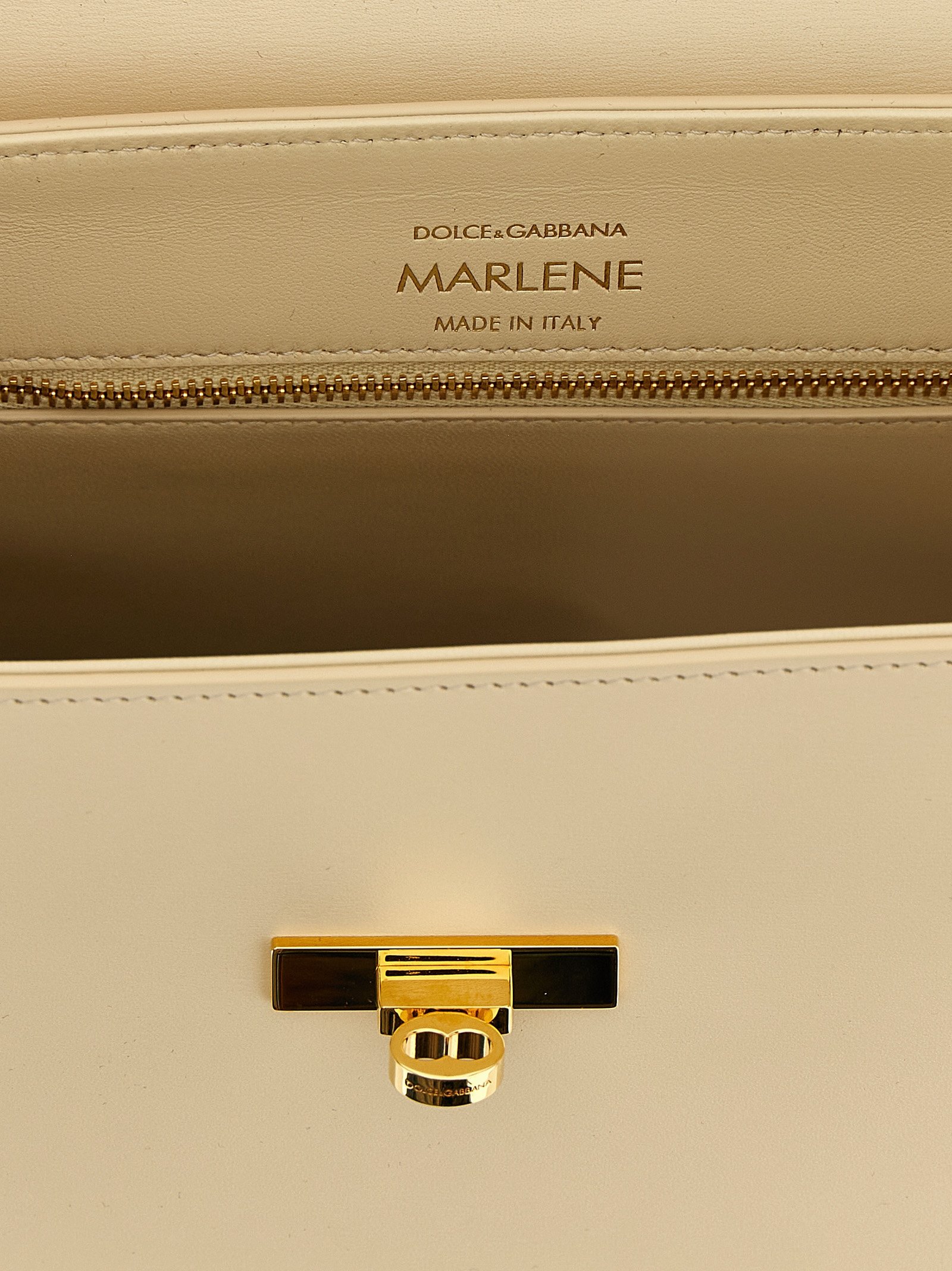 White Lamb Leather Handbag - Image 4