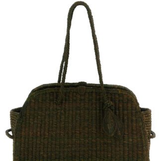 Bicolor Raffia Tote Bag