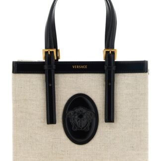 Beige Linen Tote Bag