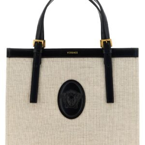 Beige Leather Tote Bag