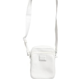 White Logo Plaque Crossbody Shoulder Borse Men Bag