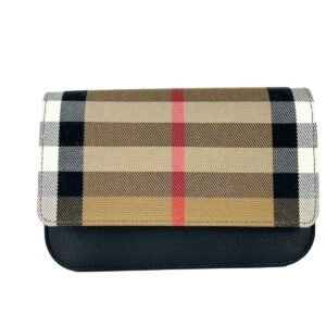 Burberry Small Leather Madison Crossbody Check Bag