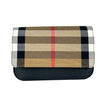 Burberry Small Leather Madison Crossbody Check Bag