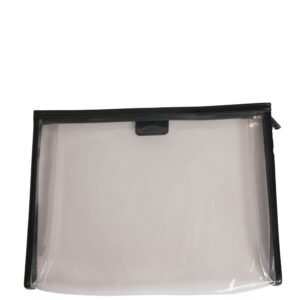 Transparent PVC Clutch Pouch Purse Branded Logo Plaque Bag