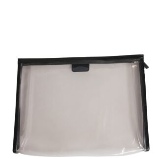 Transparent PVC Clutch Pouch Purse Branded Logo Plaque Bag