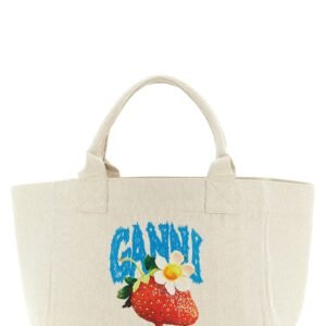 Beige Recycled Cotton Tote Bag