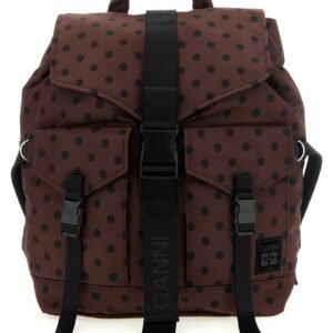 Brown Recycled Polyamide Backpack