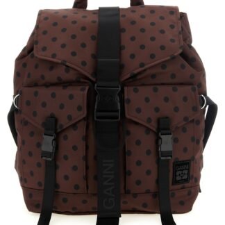 Brown Recycled Polyamide Backpack