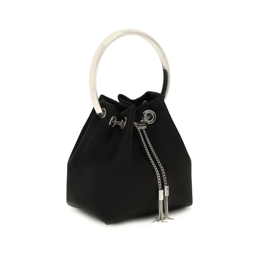 Black Silk Shoulder Bag - Image 2