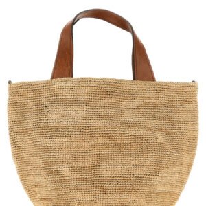 Beige Raffia Handbag