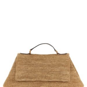 Beige Raffia Handbag