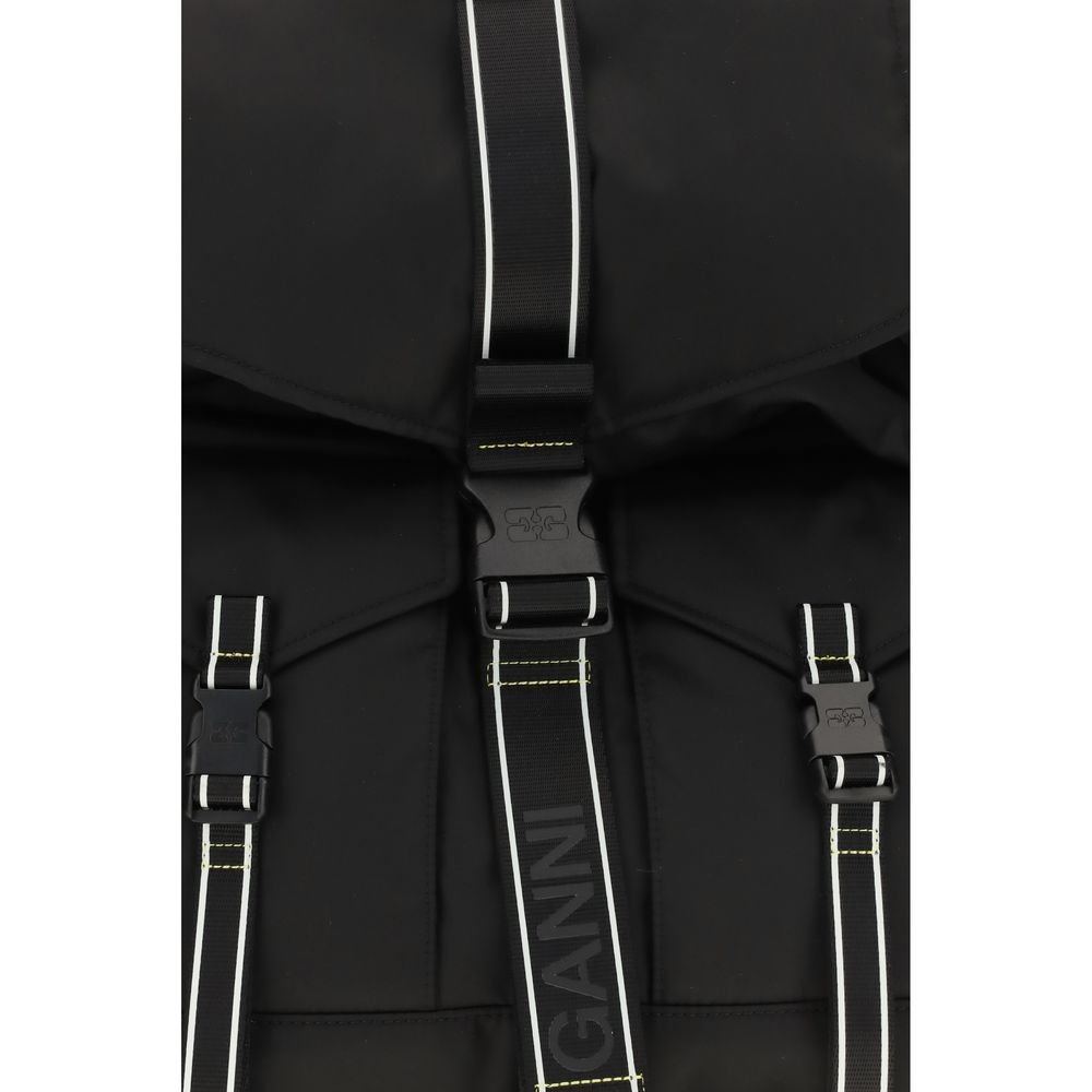 Black Recycled Polyamide Backpack - Image 3