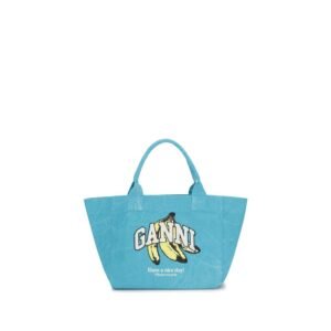 Blue Recycled Cotton Shoulder Bag