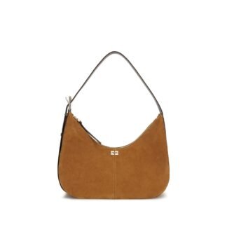 Brown Recycled Polyester Shoulder Bag