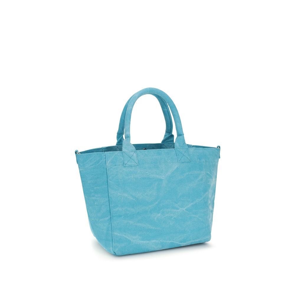 Blue Recycled Cotton Shoulder Bag - Image 3