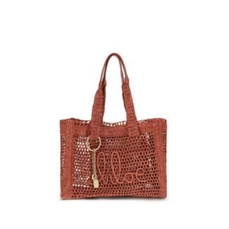 Brown Raffia Shoulder Bag