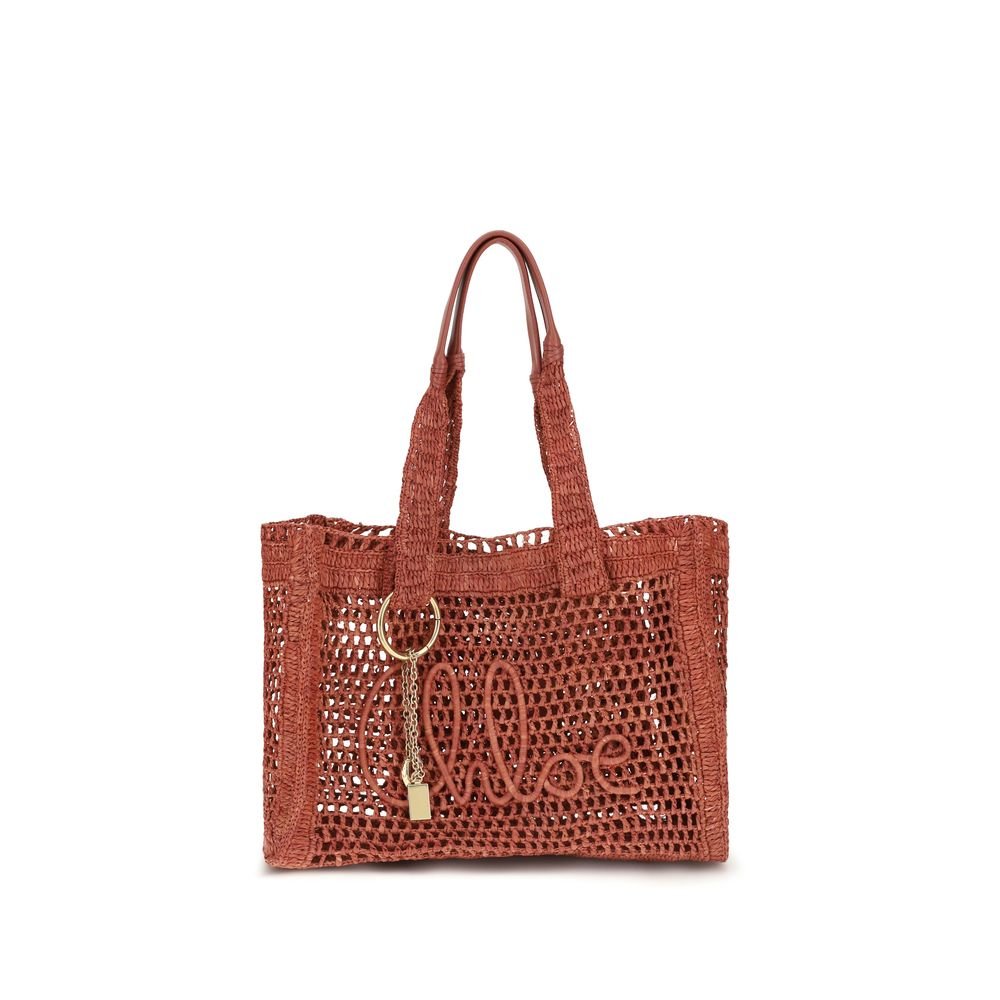 Brown Raffia Shoulder Bag